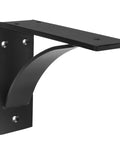 Tough As Nails 2 Pack Carbon Steel Mantel Brackets For Fireplace Wall Mount, 7x6in, matte black with countersunk holes.