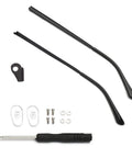Sturdy Metal Eyeglass Temple Arms Universal Glasses Leg Replacement Kit With Included Screws For No Sweat Eyewear Repair And Totally Fresh Spectacle Vibe Upgrade Black components including black metal arms, screws, and screwdriver