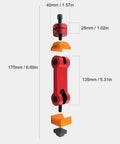 Heavy Duty Cnc Work Stop And Vise Limiter Set with labeled dimensions and components for precise CNC milling and lathe setups.