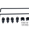 Beefy 18 Inch Heavy Duty Gate Drop Pin With Black Powder Coated Weatherproof Cane Bolt Gate Stopper And Hardware Pack For Wooden Metal And Iron Gates And Double Doors, parts set