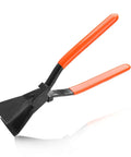 11 Inch Hand Seamers Sheet Metal Pliers With PVC Handle And Straight Jaws for bending aluminum or steel, orange handles, front view