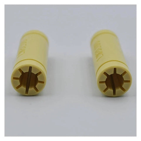 Solid Polymer LM8LUU Linear Bearing Bushing 8x15x45 mm for 8 mm shafts, plastic bearings, low friction, side view, 2 pack