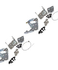 Straight Shot Front Left Door Hinge Set Two Heavy Duty Steel Pivot Brackets For 03 To 07 Cadillac Escalade Chevy Avalanche Silverado 1500 2500.