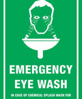 Eye Wash Safety Tin Sign Green 12x8 Inch Metal Wall Plaque For Lab Workshop Garage First Aid Notice With High Visibility Bold White Graphic