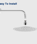 Solid Brass Shower Head Swivel Ball Connector For 8 Inch Shower Head With G One Half Male Thread 360 Degree Adjustable Swivel Chrome Finish RustProof No Fuss Install And No Flow Restriction, easy install view