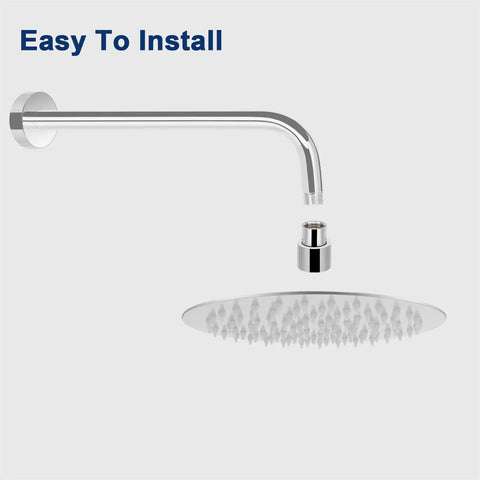 Solid Brass Shower Head Swivel Ball Connector For 8 Inch Shower Head With G One Half Male Thread 360 Degree Adjustable Swivel Chrome Finish RustProof No Fuss Install And No Flow Restriction, easy install view