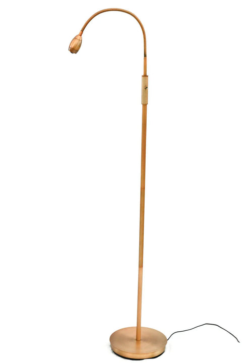 Adjustable Beam LED Floor Lamp With Pull Shade And 15.5 Inch Gooseneck, Tight, Low-Spill Light From 3 Inch To 33 Inch For Reading And Crafting