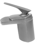 Wave Single Lever Waterfall Lav Faucet In Brushed Nickel, Solid Brass Pro-Grade Build, High-Pressure Ceramic Cartridge, side view