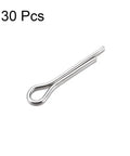 Close-up of a single stainless steel cotter pin from the 60 Pack Split Cotter Pins 1.5mm By 8mm Stainless Steel 304 set.