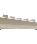 Side view of the 65 Percent Wireless Mechanical Keyboard Features Hotswap Switches Tri Mode Bluetooth And Usb Wiring Cnc Aluminum Body With Damped Acoustics Full Rgb Lighting Programmable Macros For Mac Windows Computers Making A Sick Daily Setup That Glides Buttery.