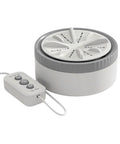 Portable USB Mini Washing Machine With Dead Simple Deep Clean Stain Removal Compact Travel Clothes Washer For Hygienic Underwear And Low Stress Laundry That Goes The Distance, featuring gray lid and control panel.