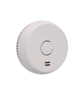 Smoke Detector With Magnetic Holder No Sweating Over Tools Super Strong 3M Adhesive Pads For Snappy Wall Mount Led Status 85 Decibels Toolless Quick Hook Up view from front showing button and vents