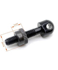 Black metal swivel stud from Six Piece Sling Mounting Kit With Sling Swivel Studs For Rifles, Wood Screw Studs, Beefy Metal Forging.