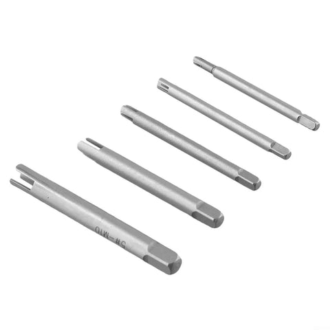 Premium Alloy Steel Tap Extractor Set 5 Pieces Metric Screw Remover Drill Tool Kit for Broken Taps M3 M5 M6 M8 M10 Square Head Guide Wrench Removal Repair Gear alloy steel tap extractors