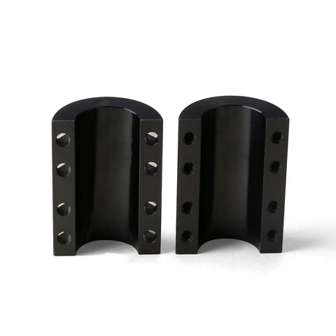 Rigid Shaft Coupling With Double Split Clamp Heavy Duty Build Bore 0.625 To 0.625 Outer Diameter 1.3125 Inches Length Two Inches Set Screws Ten Thirty Two By Half Inch Black Oxide 45C Steel ASTM 1045, front view