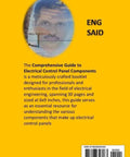 Ultimate Practical Guide To Electrical Control Panel Components For Techs And DIYers book cover, yellow background.