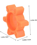 Flexible Rubber Jaw Coupling Insert Pad For CNC Machines, 1.57in x 1.57in x 0.59in, orange, L Shaped Claw Coupling Compatible