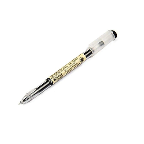 Gel Ink Pen Extra Fine Point 0.35mm Ballpoint Black For Office, School, And Home Use, transparent barrel, single pen