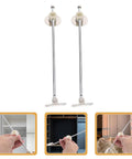 2 Pack Silver Round Disc Hinges For Jewelry Boxes And Cabinets Iron Lid Support Hinges With Height And Angle Adjustable