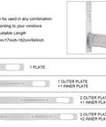 Portable Air Conditioner Window Vent Kit with adjustable plates and 5.9 inch exhaust hose visible