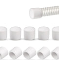 10 Pack Door Stopper Rubber Tips 0.39 Inch Inner Diameter Door Stop Caps For Wall And Floor Protection, Universal Fit, White