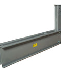 Built Tough As Nails Steel Cantilever Rack Single Sided Heavy Duty Shelving supports eight hundred lbs per arm for lumber pipes and steel bar stock ideal shop beast or yard setup 72X46X120 gray beam side view