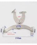 Concealed Rotating Door Hinges 2 Pack Stainless Steel Hydraulic Adjustable Support Hinges dimensions displayed