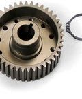 Heavy Duty Replacement Tapered Clutch Hub Fits EV190 Mini Bike And Go Kart in hard anodized aluminum with snap ring.