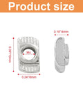 Hammer Head T Nuts Set 100 Pieces 2020 Series Carbon Steel M4 T Slot Nuts Aluminum Profile Fastener Assortment Nickel Plated Rust Resistant Quick Install Gear, showing dimensions 10mm x 6mm x 4mm.
