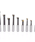 Three Eighths Inch Boring Bar Set Nine Piece HSS Boring Cutter Head Kit For CNC Milling And Lathe Work F1 Type Tools With Carbide Tip