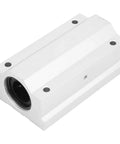 25mm Linear Motion Ball Bearing Slider Bushing For CNC And 3D Printer Axes Alloy Long Guide Rail Stainless Steel Hardware Boss Grade Built To Last High Precision Smooth Glide Durable Sliding Block For Reliable Motion in white housing