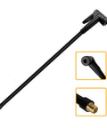 Flexible Tire Valve Locking Air Chuck Extension Hose Adapter Fits Car And Bike Pumps Quick Connect Inflator Kit For Road Trips Heavy Duty Maintenance Hassle Free Pressure Setup Perfect Addition To Your Auto Gear Bag. 1 meter rubber hose with locking air chuck and brass threaded end