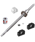 250mm Anti Backlash Ball Screw Kit 16mm Diameter with 5mm Lead, includes nut, end supports BK BF12, coupler, nut housing, machining
