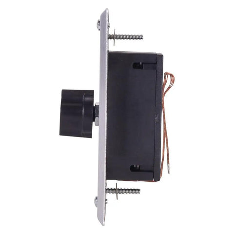 Side view of Spring Wound In Wall Twist Timer With Metal Plate For Auto Shutoff Of Lights And Motors 15 Minute Countdown