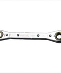 Tough As Nails Heavy Duty 12 Point Ratcheting Box Wrench Three Quarters By Seven Eighths With Built In Retaining Ring displayed horizontally