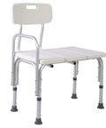 Bathtub Transfer Bench With Back Wide 24 By 15 Inch Seat Five Level Height Adjustment From 16.5 To 20.5 Inches