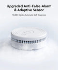 Hassle Free Smoke Detector Designed With Adaptive Sensing To Slash Nuisance Alerts While Delivering Dependable Household Fire Protection Runs Smooth On A Single Nine Volt Battery Offers Quick Easy Wall Install, showcasing automatic self-diagnosis feature.