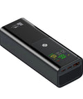 Built Tough 21700 Battery Vault With Four Slot Fast Charge Hub Featuring Rugged Abs Housing, compact black power module.