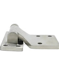 Side view of heavy duty stainless steel adjustable concealed kitchen cabinet hinge with damping and spring mechanism, T type.