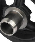Close-up of Crankshaft Belt Drive Pulley Replacement For Chrysler Aspen 2007 and Dodge Dakota 2000 2010, focusing on metal finish.
