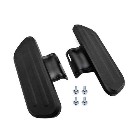 Grab These Epic 2Pcs Foot Rests For Your Ebike Front Pedals Made From Durable Anti Skid Aluminum Alloy To Give You A Super Comfortable Ride No Gimmicks Just Solid Gear. black aluminum ebike front pedal foot rests with mounting screws