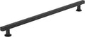Everett Matte Black Appliance Pull, 18 Inch Center to Center, beefy contemporary cabinet handle for large paneled appliances, side view