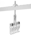 Close-up of aluminum alloy dent puller from Car Dent Repair Tool Kit With Aluminum Alloy Dent Puller Set, showing hooks and bar mount.