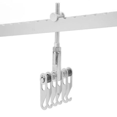 Close-up of aluminum alloy dent puller from Car Dent Repair Tool Kit With Aluminum Alloy Dent Puller Set, showing hooks and bar mount.