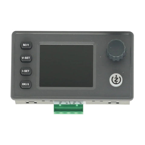 Front view of Beefed-Up 90W DC Buck Boost Converter For CNC Machines with control buttons and display panel.