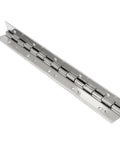 Pair Of 304 Stainless Steel Piano Continuous Hinges For Heavy Duty Cabinet Doors And Pantry Shelves Built Like A Tank With Smooth Swing Mechanism Yellow Coated Finish Gets The Job Done Every Time, showing steel structure.