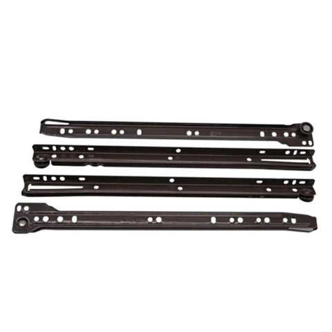Four One Piece Iron And Nylon Wheel Drawer Slide With Steel Track Rail For Kitchen Cabinets Bedroom Dressers Bathroom Vanities
