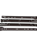Single Modern Iron And Nylon Wheel Drawer Slide With Steel Track Rail on white background
