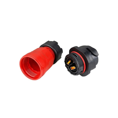 YM24 M24 Waterproof 3 Pin Aviation Welding Plug Socket Wire Connector Entry Connector For Industrial Equipment KL4 4B in red and black