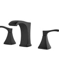 Venturi Widespread 8 Inch Bathroom Sink Faucet With 2 Handles Matte Black Finish, Push And Seal Drain WaterSense Certified Vanity Faucet For 3 Hole Modern Sinks